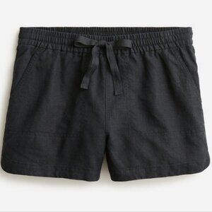 J. Crew Black Drawstring Linen Blend Women’s Shorts
